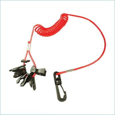 BLA-ATTWOOD COILED KILL SWITCH LANYARD