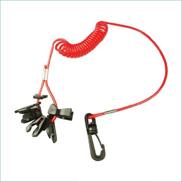 BLA-ATTWOOD COILED KILL SWITCH LANYARD